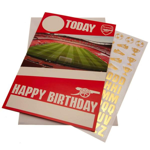 Cards & Gift Wrap | Arsenal FC Birthday Card with Stickers Cards & Gift Wrap Cards & Gift Wrap