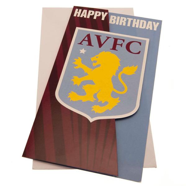 Cards & Gift Wrap | Aston Villa FC Crest Birthday Card Cards & Gift Wrap Cards & Gift Wrap