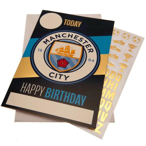 Cards & Gift Wrap | Manchester City FC Birthday Card with Stickers Cards & Gift Wrap Cards & Gift Wrap