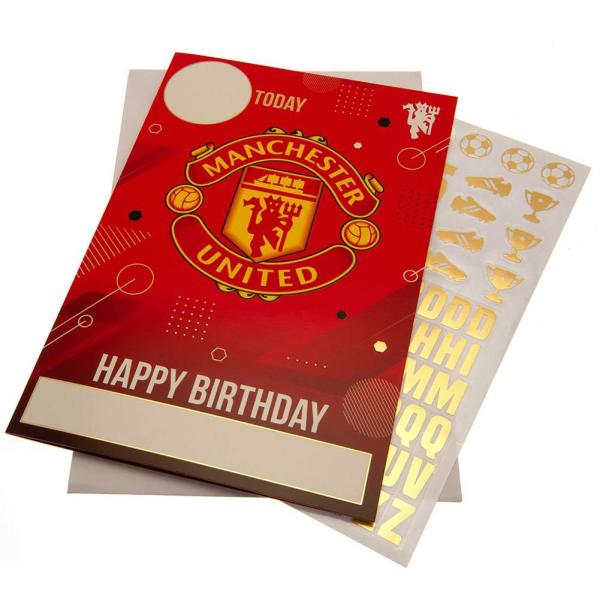 Cards & Gift Wrap | Manchester United FC Birthday Card with Stickers Cards & Gift Wrap Cards & Gift Wrap