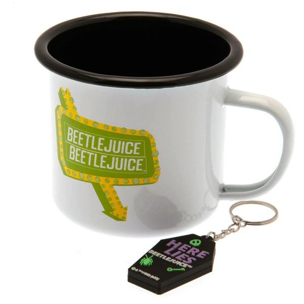 Drinkware | Beetlejuice Enamel Mug & Keyring Set Drinkware Drinkware