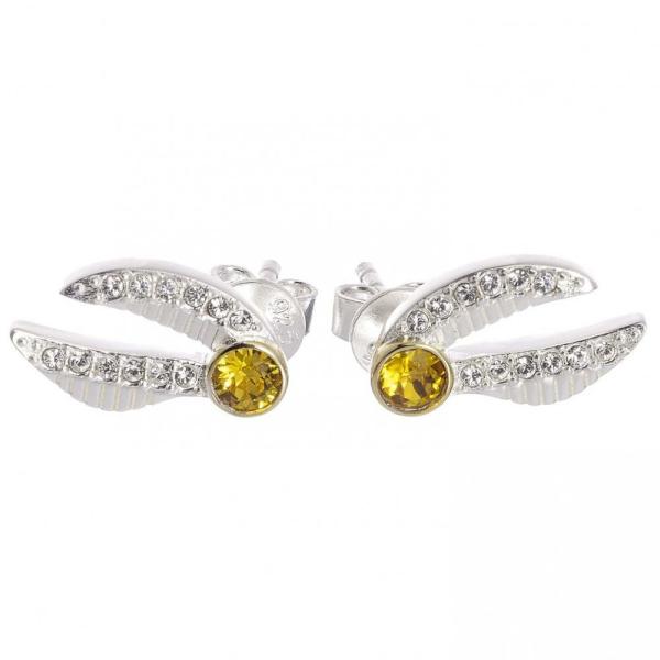 Jewellery & Watches | Harry Potter Sterling Silver Crystal Earrings Golden Snitch Jewellery & Watches Jewellery & Watches