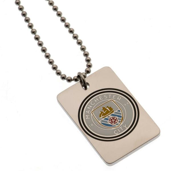 Jewellery & Watches | Manchester City FC Enamel Crest Dog Tag & Chain Jewellery & Watches Jewellery & Watches