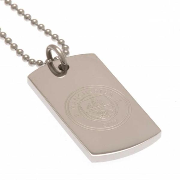 Jewellery & Watches | Manchester City FC Engraved Dog Tag & Chain Jewellery & Watches Jewellery & Watches