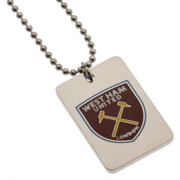 Jewellery & Watches | West Ham United FC Enamel Crest Dog Tag & Chain Jewellery & Watches Jewellery & Watches