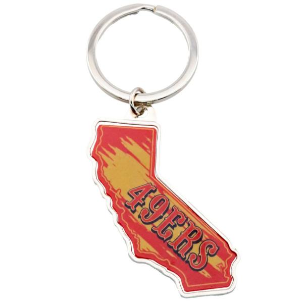 Keyrings & Keys | San Francisco 49ers State Shape Keyring Keyrings & Keys Keyrings & Keys