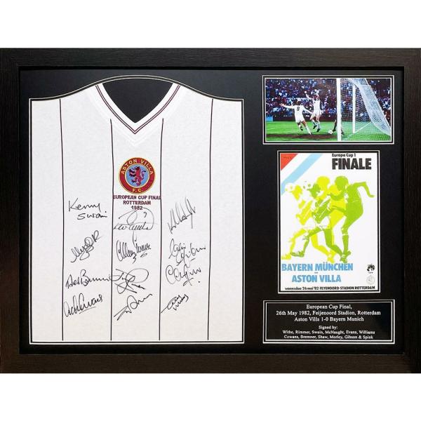 Signed Memorabilia | Aston Villa FC 1982 European Cup Final Signed Shirt (Framed) Signed Memorabilia Signed Memorabilia