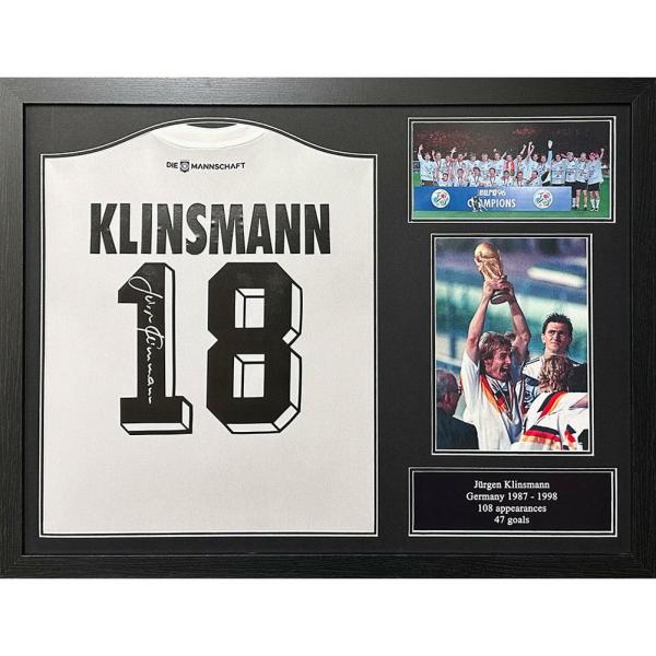 Signed Memorabilia | Authentic Germany Klinsmann Signed Shirt Framed Signed Memorabilia Signed Memorabilia