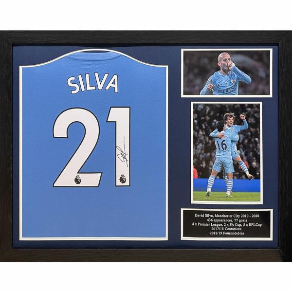 Signed Memorabilia | Authentic Manchester City FC David Silva Signed Shirt Signed Memorabilia Signed Memorabilia