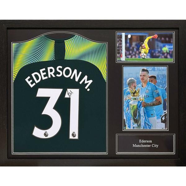 Signed Memorabilia | Authentic Manchester City FC Ederson Signed Shirt Signed Memorabilia Signed Memorabilia