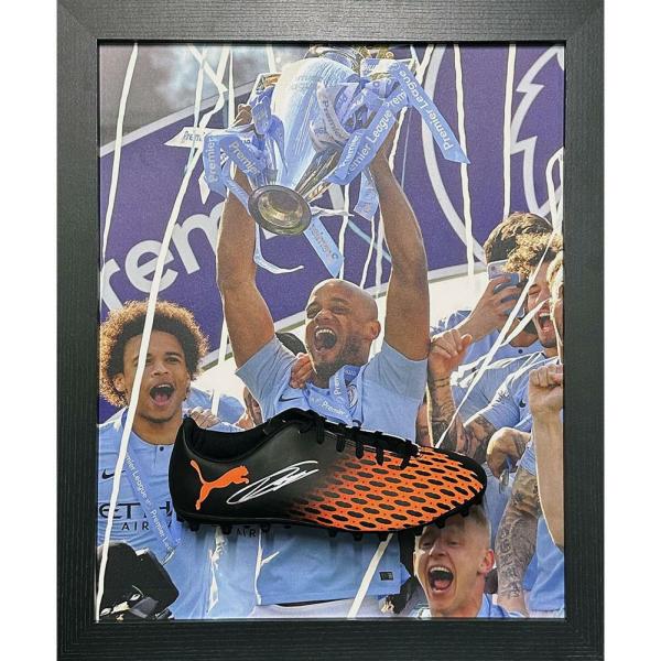 Signed Memorabilia | Authentic Manchester City FC Kompany Signed Boot Signed Memorabilia Signed Memorabilia