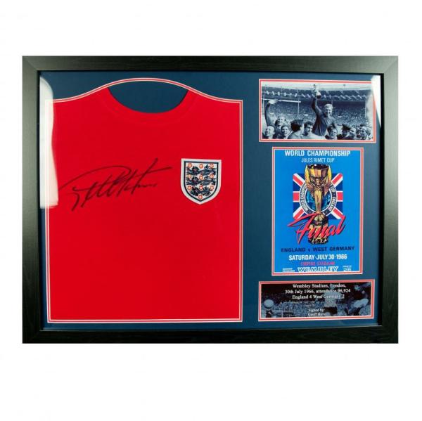 Signed Memorabilia | England FA Sir Geoff Hurst Signed Shirt (Framed) Signed Memorabilia Signed Memorabilia