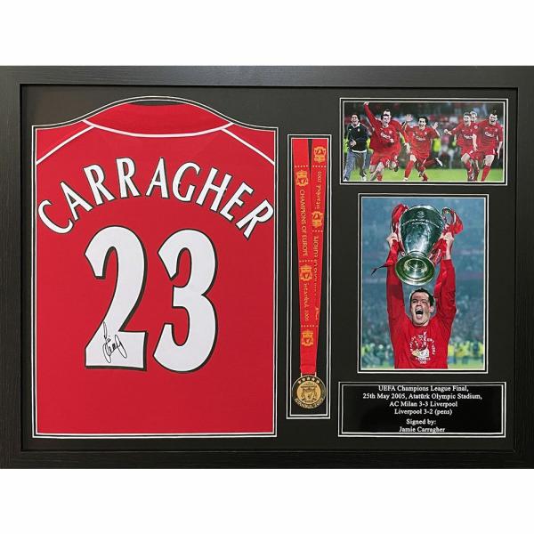 Signed Memorabilia | Liverpool FC Carragher Signed Shirt & Medal (Framed) Signed Memorabilia Signed Memorabilia