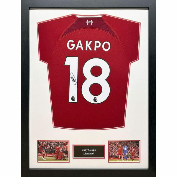 Signed Memorabilia | Liverpool FC Gapko Signed Shirt Framed Signed Memorabilia Signed Memorabilia