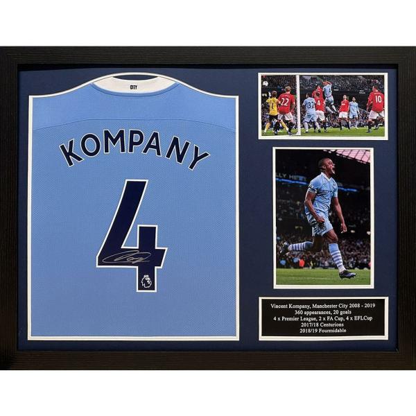 Signed Memorabilia | Manchester City FC Vincent Kompany Signed Shirt Signed Memorabilia Signed Memorabilia