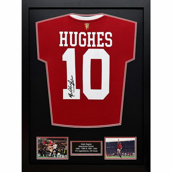 Signed Memorabilia | Manchester United FC 1985 Hughes Signed Shirt Signed Memorabilia Signed Memorabilia