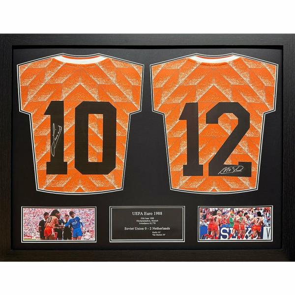 Signed Memorabilia | Netherlands Gullit Van Basten Signed Shirts Dual Framed Signed Memorabilia Signed Memorabilia