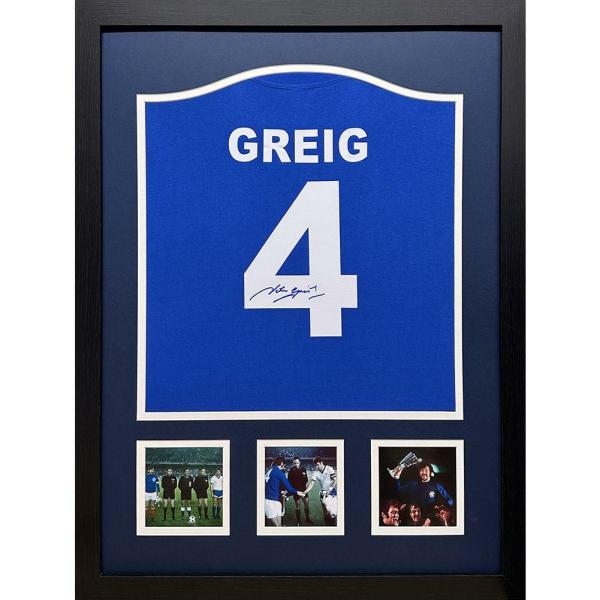 Signed Memorabilia | Rangers FC 1972 Greig Signed Shirt (Framed) Signed Memorabilia Signed Memorabilia