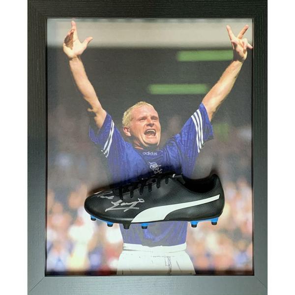 Signed Memorabilia | Rangers FC Gascoigne Signed Boot (Framed) Signed Memorabilia Signed Memorabilia