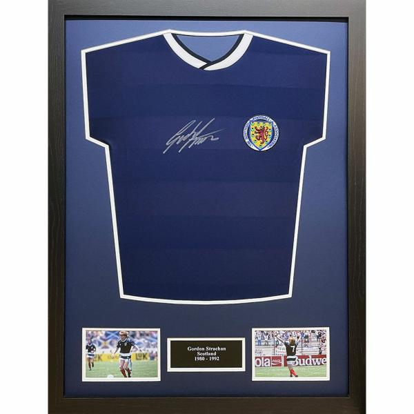 Signed Memorabilia | Scottish FA 1986 Strachan Signed Shirt (Framed) Signed Memorabilia Signed Memorabilia