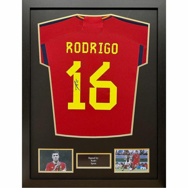 Signed Memorabilia | Spain Rodri Signed Shirt Framed Signed Memorabilia Signed Memorabilia