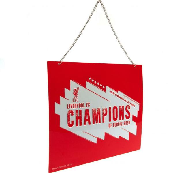 Wall Art | Liverpool FC Champions Of Europe Metal Sign Soccer Collection Wall Art