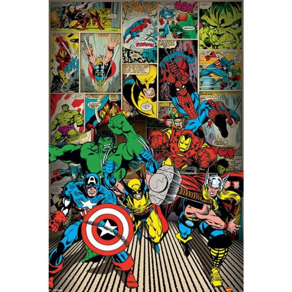 Wall Art | Marvel Comics Poster Heroes 111 Soccer Collection Wall Art