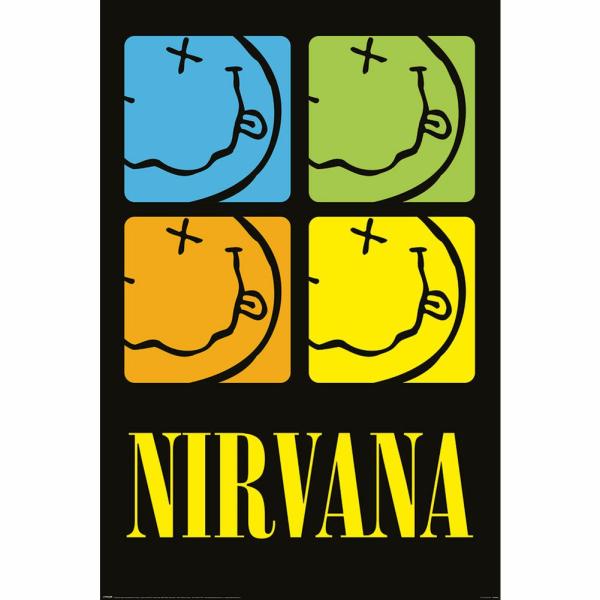 Wall Art | Nirvana Poster Smiley Squares 260 Soccer Collection Wall Art