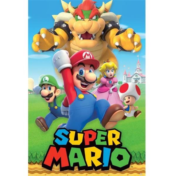 Wall Art | Super Mario Poster Montage Soccer Collection Wall Art