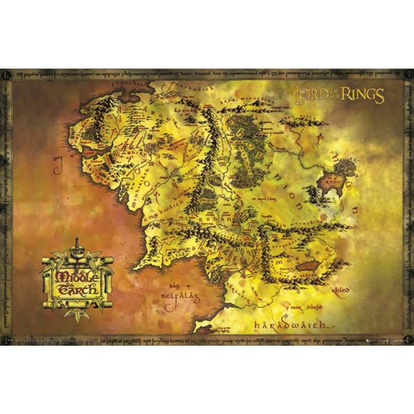 Wall Art | The Lord Of The Rings Poster Map 274 Soccer Collection Wall Art