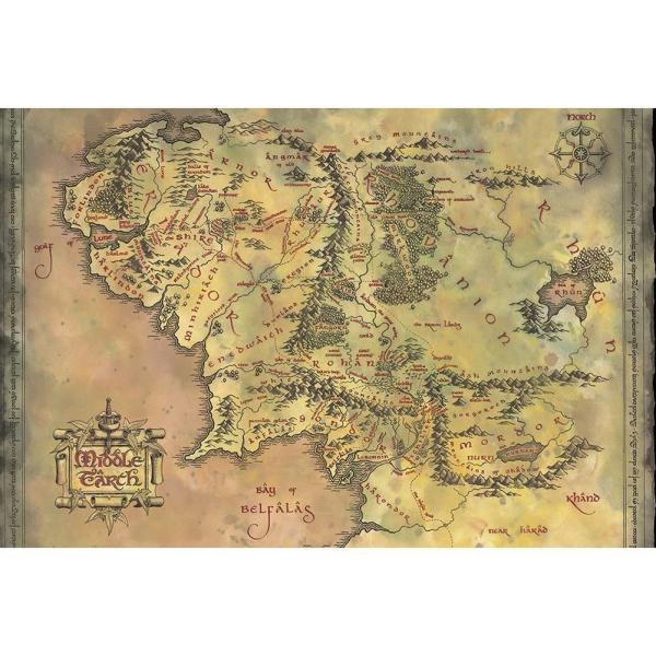 Wall Art | The Lord Of The Rings Poster Middle Earth 192 Soccer Collection Wall Art