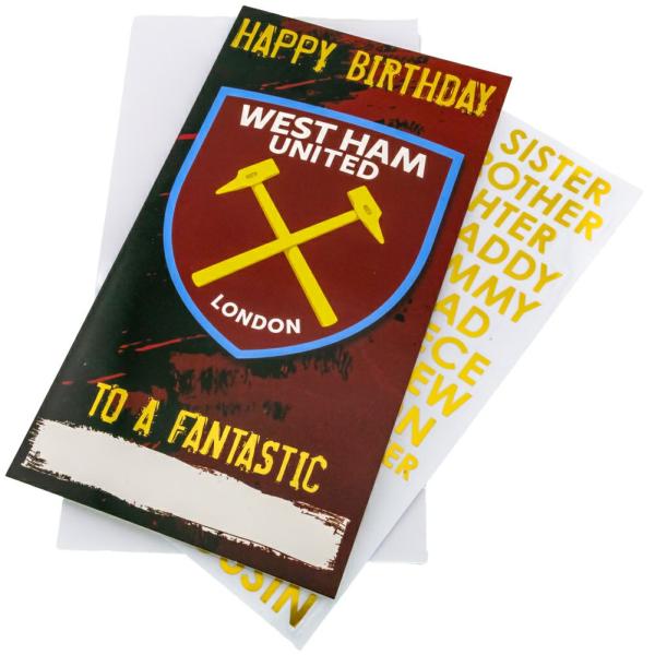 Cards & Gift Wrap | Personalized West Ham United FC Birthday Card Cards & Gift Wrap Cards & Gift Wrap